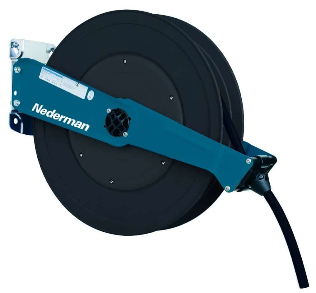 Enrollador de manguera serie 888, para aire y agua con 10m de manguera, 12,5mm (½) Nederman